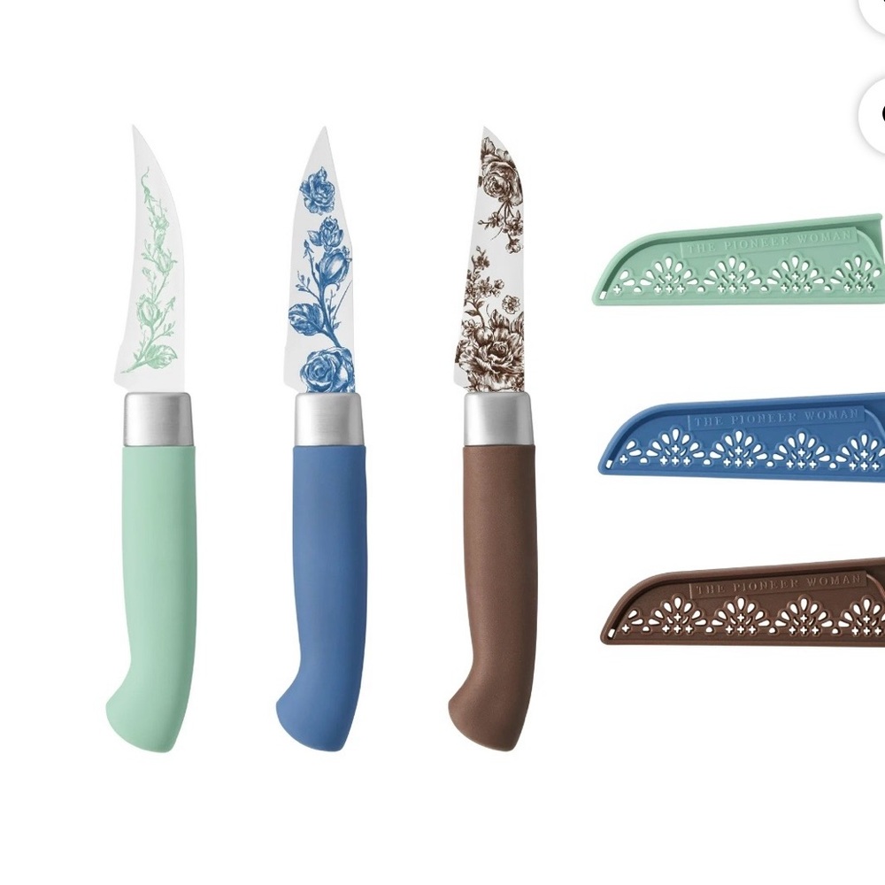 The Pioneer Woman Agatha 3-Piece Stainless Steel Paring
Knife Set